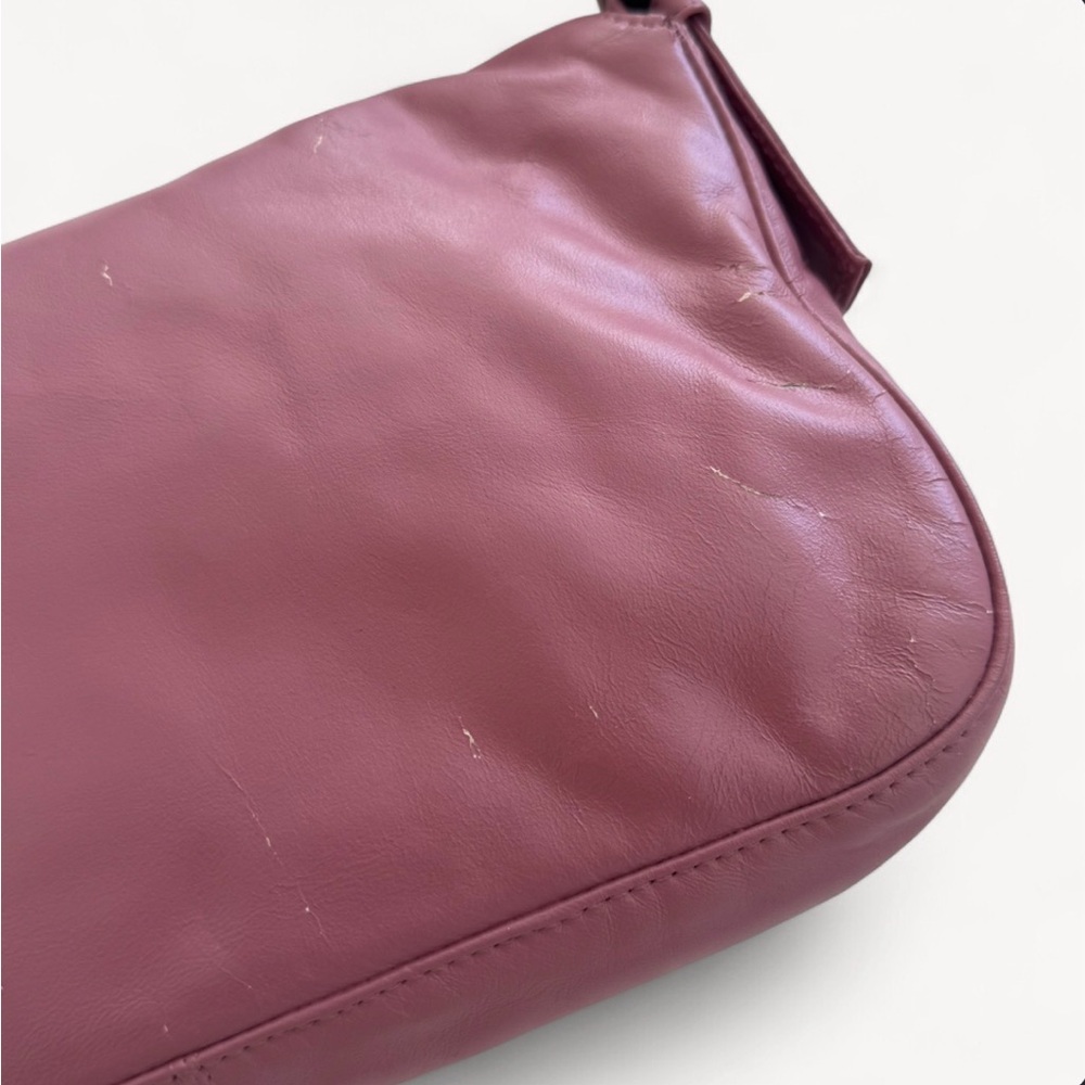 Fendi Mauve Leather Shoulder Baguette Bag - Picture 9 of 12